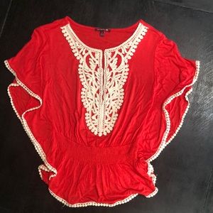 Neon coral top